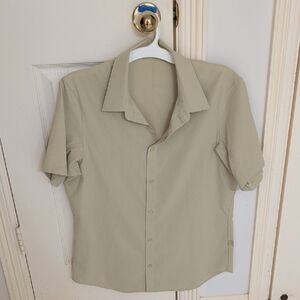 lululemon athletica Men's Light Tan Button Down Shirt